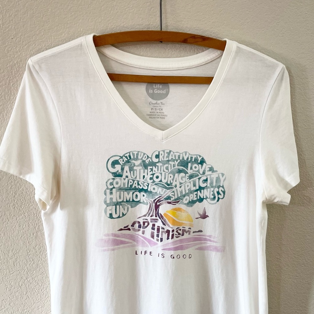 Life is Good Optimism V-Neck Tee